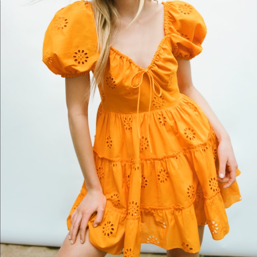 Zara Dress with Cutwork Embroidery